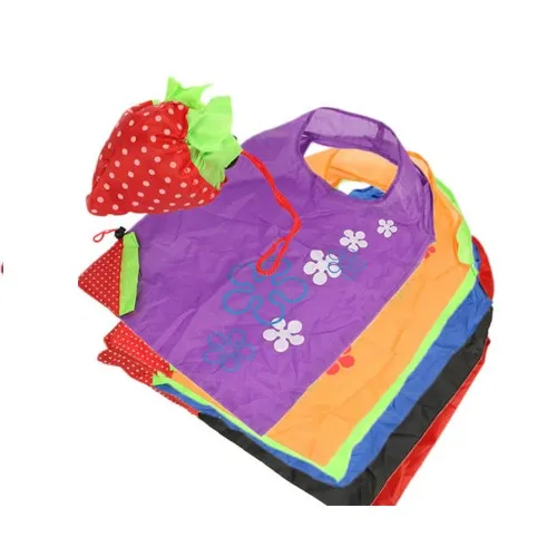 Пользовательские полиэстер нейлон ткань клубника складной покупки сумка для жизни, многоразовые Складная Корзина полиэстер