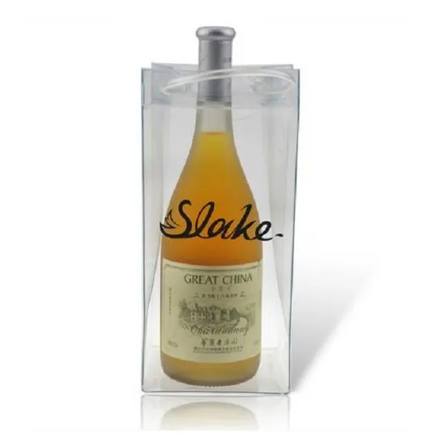 Заказной дешевые рекламные дешевые бутылка пива пластиковые ПВХ вино сумка-холодильник для вина