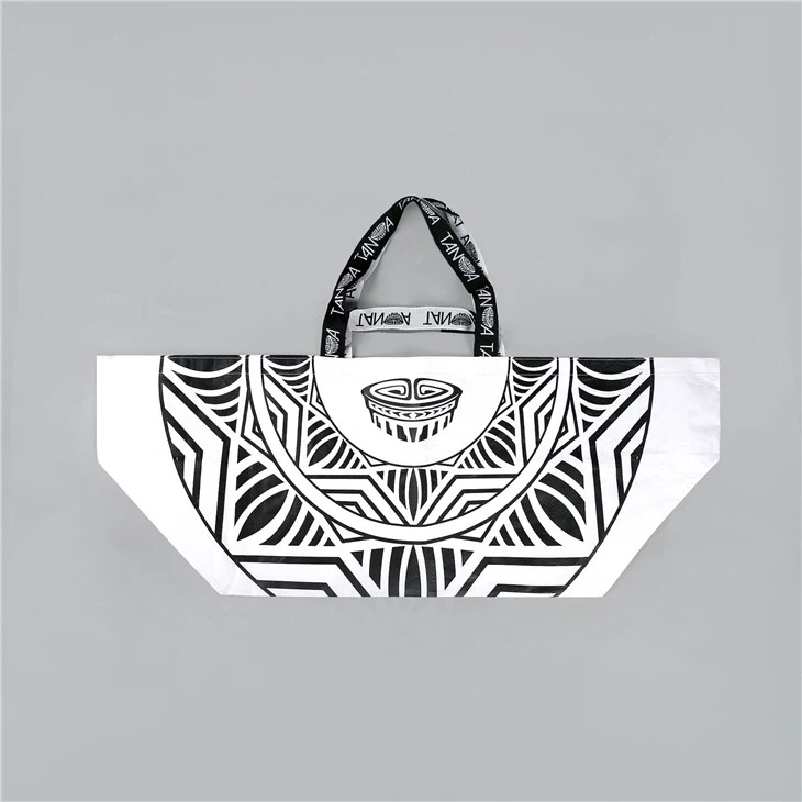 Плетеная большая сумка из полипропилена с ручкой Ламинированная сумка для покупок из полипропиленовой ткани Ikea Style Bag Высококачественная нетканая сумка